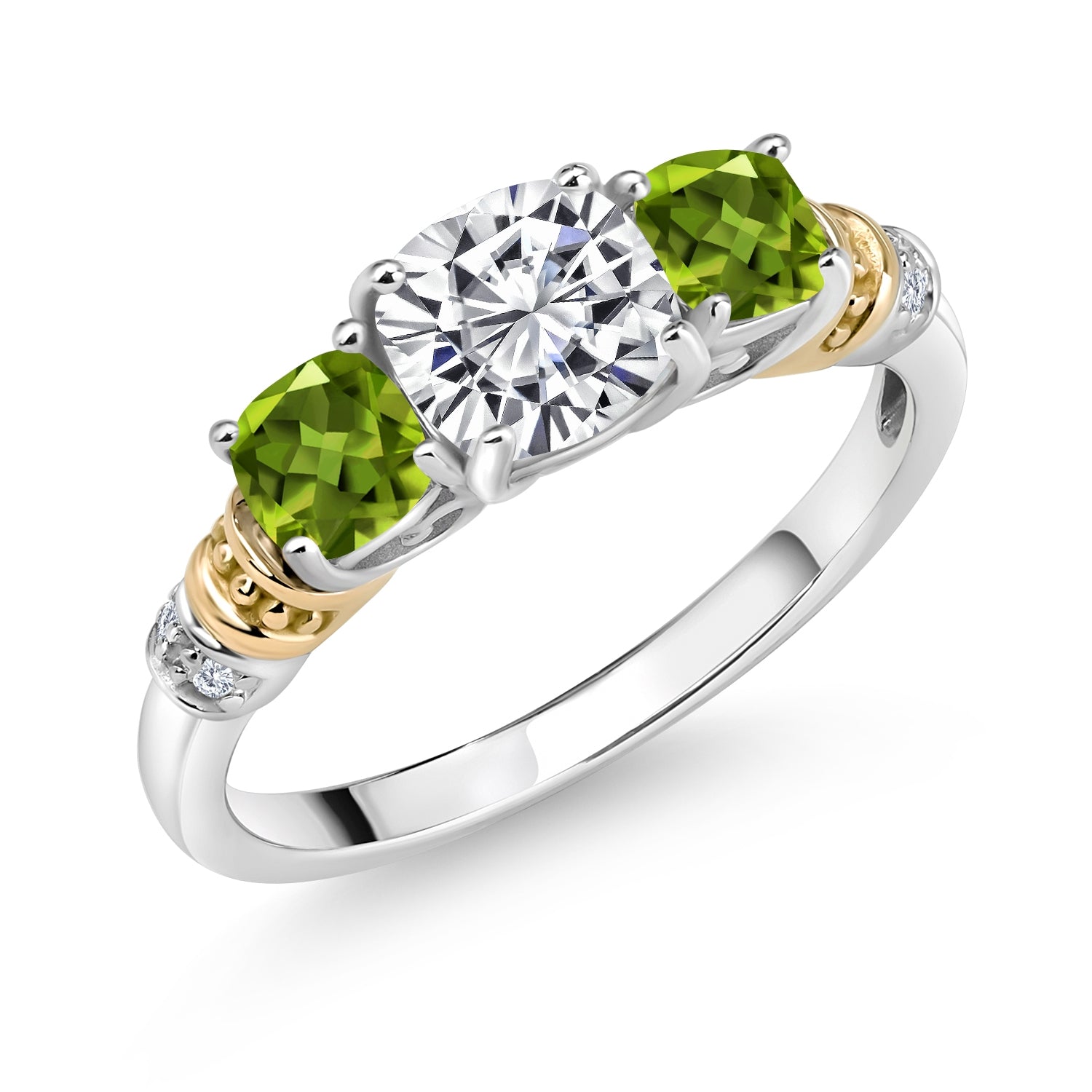 Ring in 925 Sterling Silver and 10K Yellow Gold