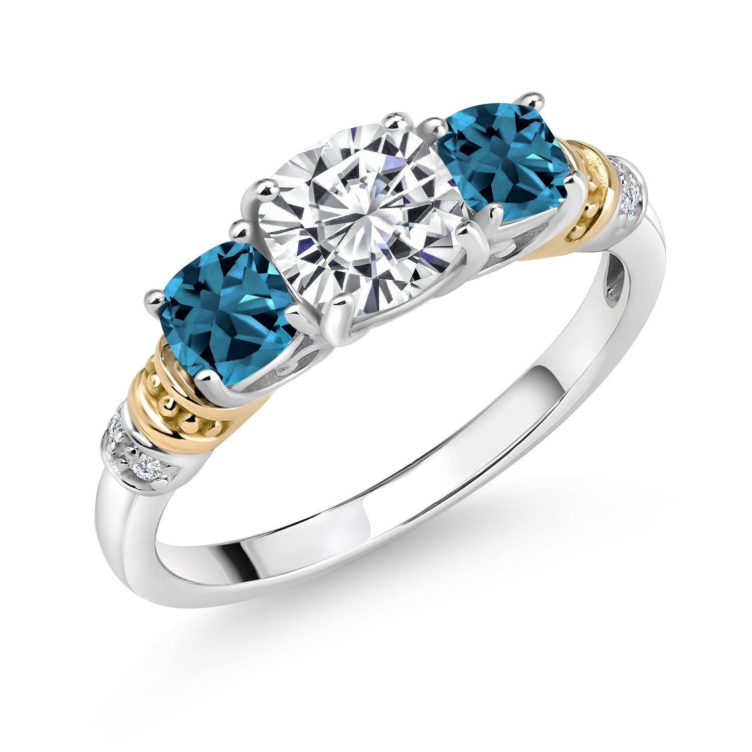 8_Ring in 925 Sterling Silver and 10K Yellow Gold