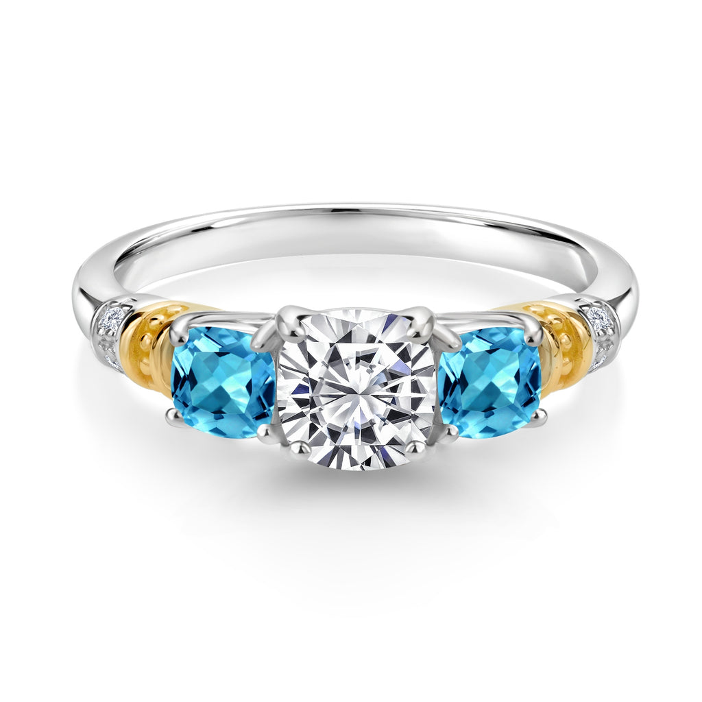 Ring in 925 Sterling Silver and 10K Yellow Gold