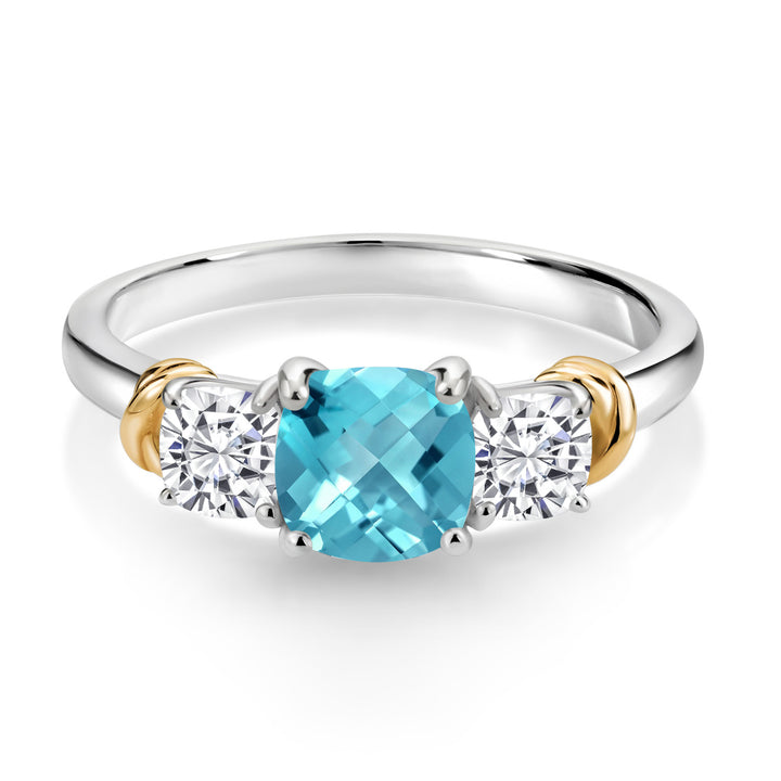 Ring in 925 Sterling Silver and 10K Yellow Gold