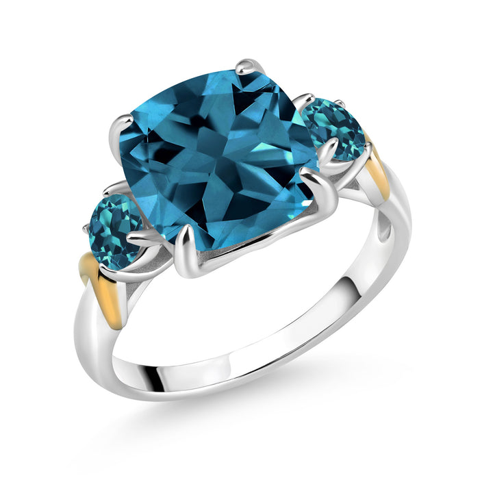 5_Ring in 925 Sterling Silver and 10K Yellow Gold