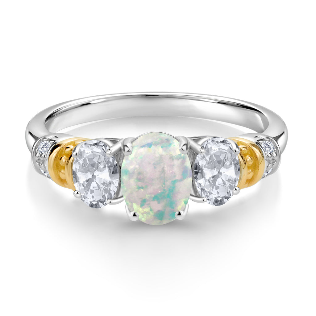 Ring in 925 Sterling Silver and 10K Yellow Gold