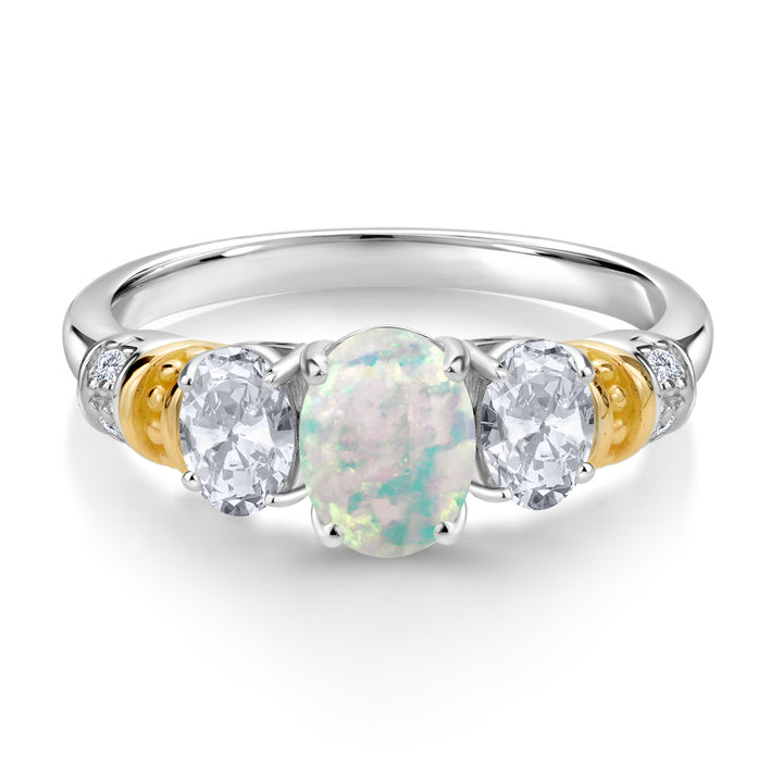 Ring in 925 Sterling Silver and 10K Yellow Gold