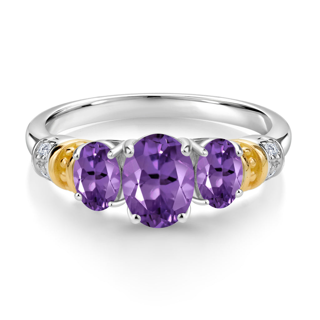 Ring in 925 Sterling Silver and 10K Yellow Gold