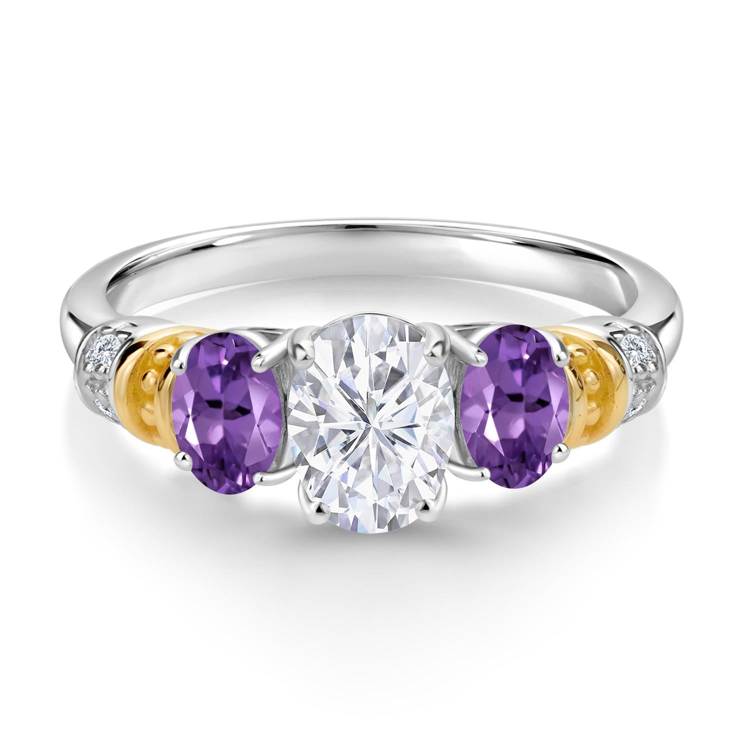 Ring in 925 Sterling Silver and 10K Yellow Gold