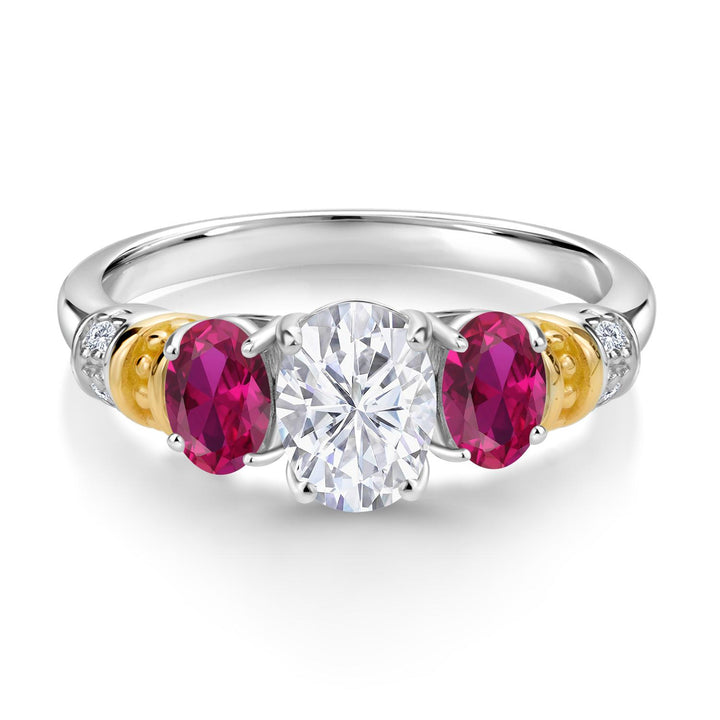 Ring in 925 Sterling Silver and 10K Yellow Gold