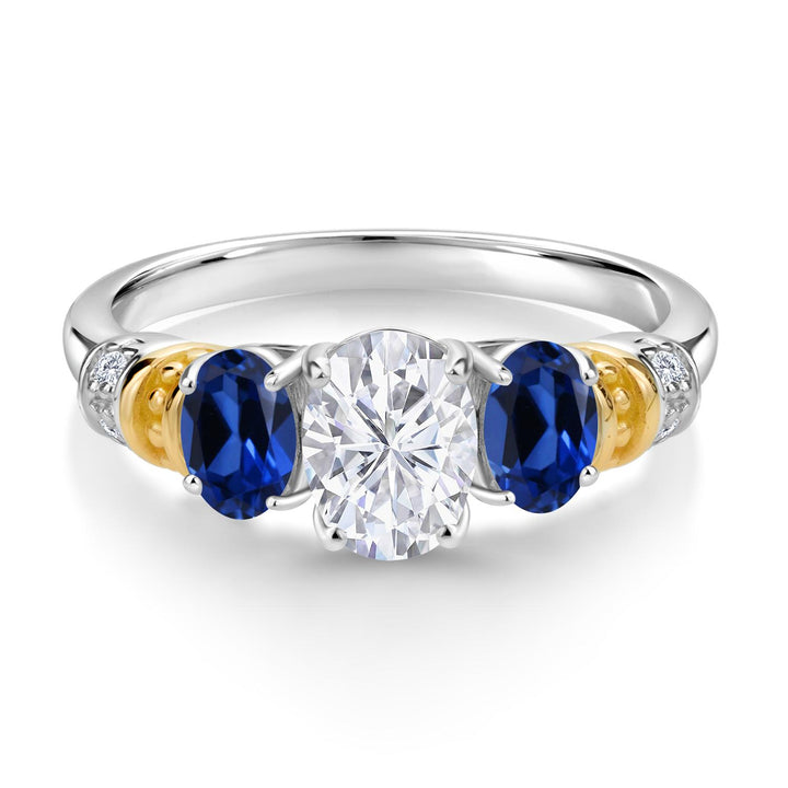 Ring in 925 Sterling Silver and 10K Yellow Gold