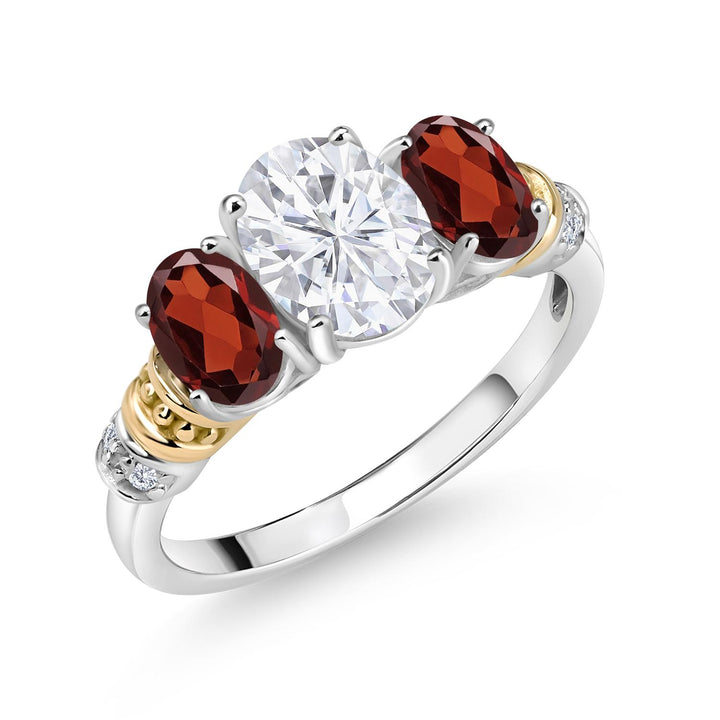 Ring in 925 Sterling Silver and 10K Yellow Gold