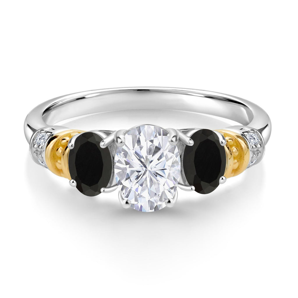 Ring in 925 Sterling Silver and 10K Yellow Gold