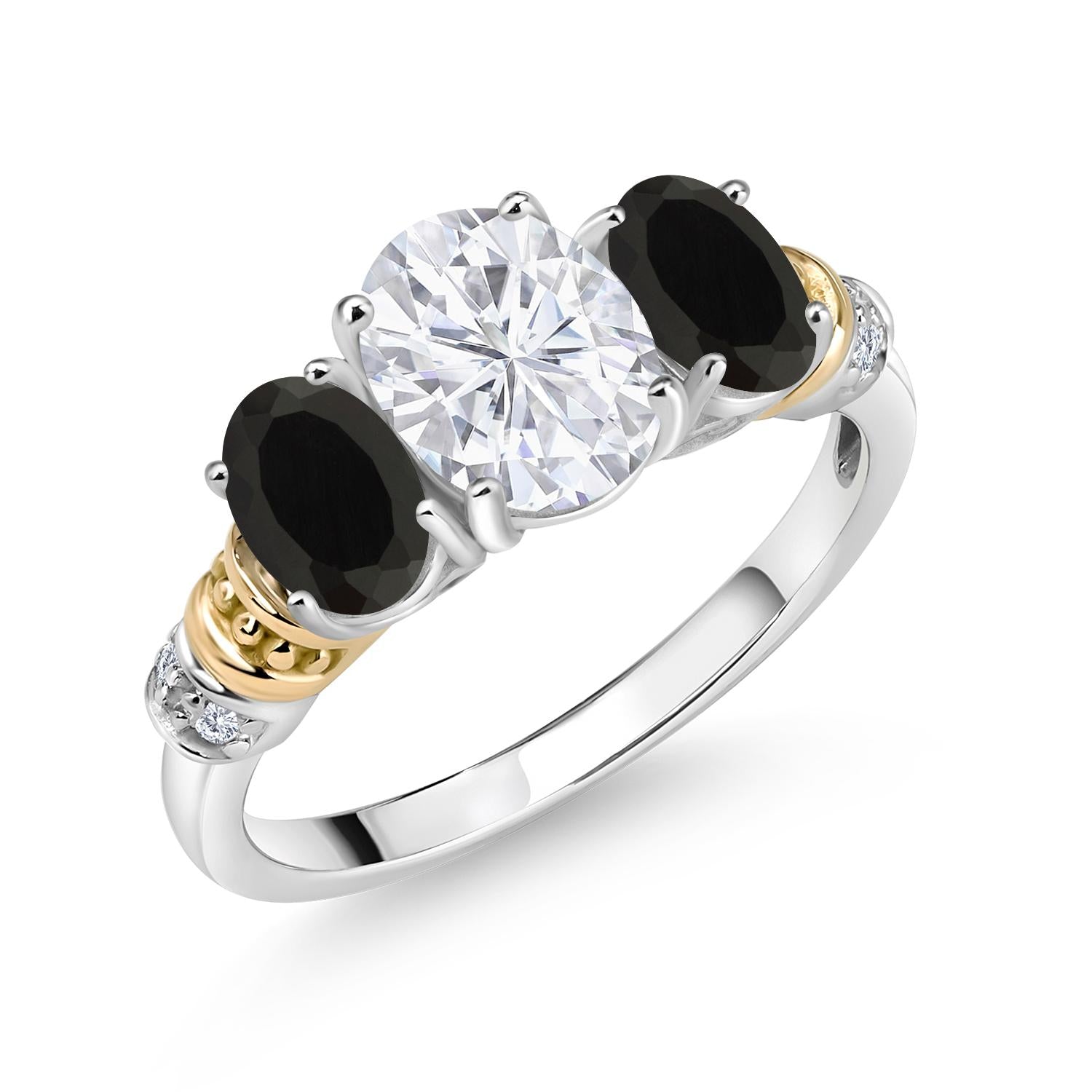 Ring in 925 Sterling Silver and 10K Yellow Gold