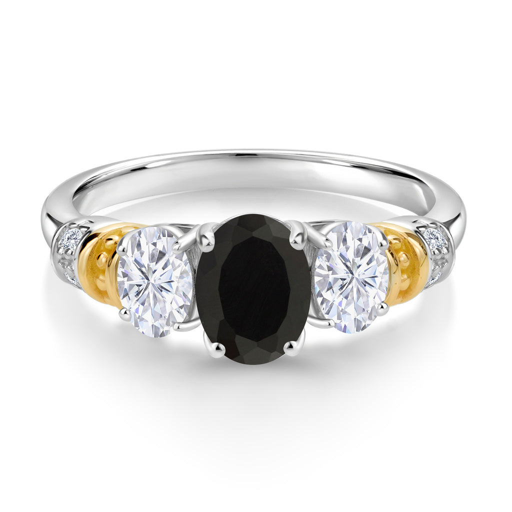 Ring in 925 Sterling Silver and 10K Yellow Gold