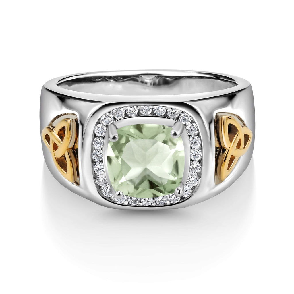 Ring in 925 Sterling Silver and 10K Yellow Gold