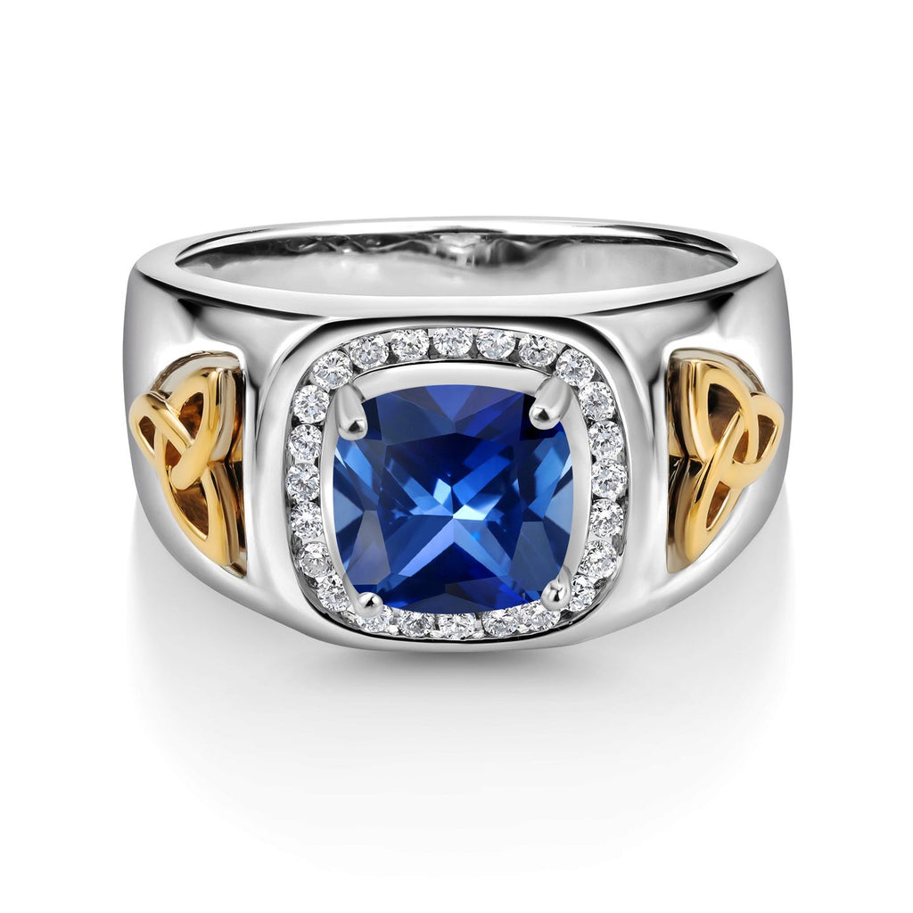 Ring in 925 Sterling Silver and 10K Yellow Gold
