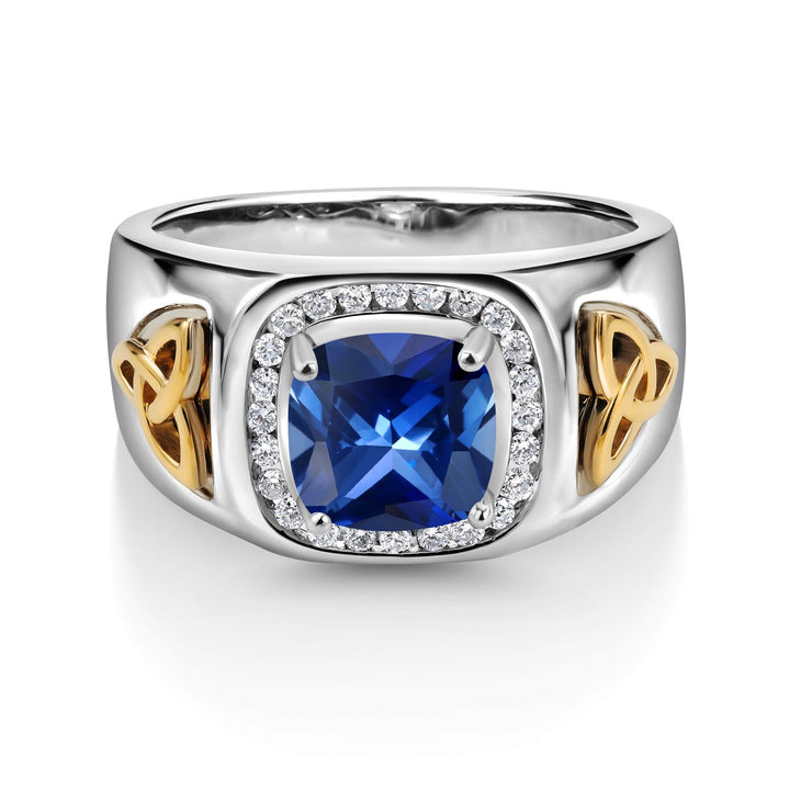Ring in 925 Sterling Silver and 10K Yellow Gold