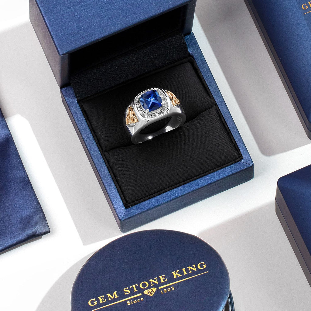 Ring in 925 Sterling Silver and 10K Yellow Gold