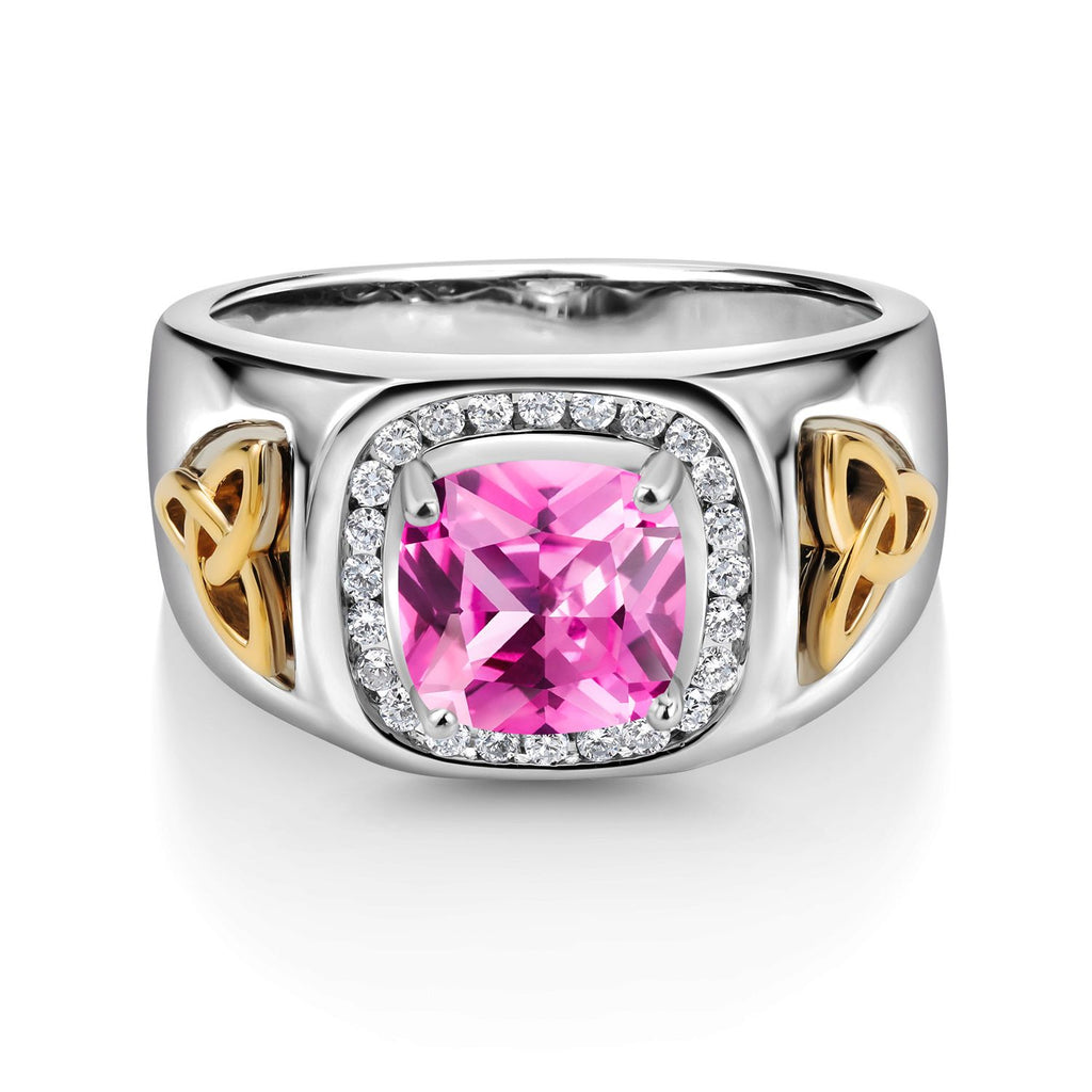 Ring in 925 Sterling Silver and 10K Yellow Gold