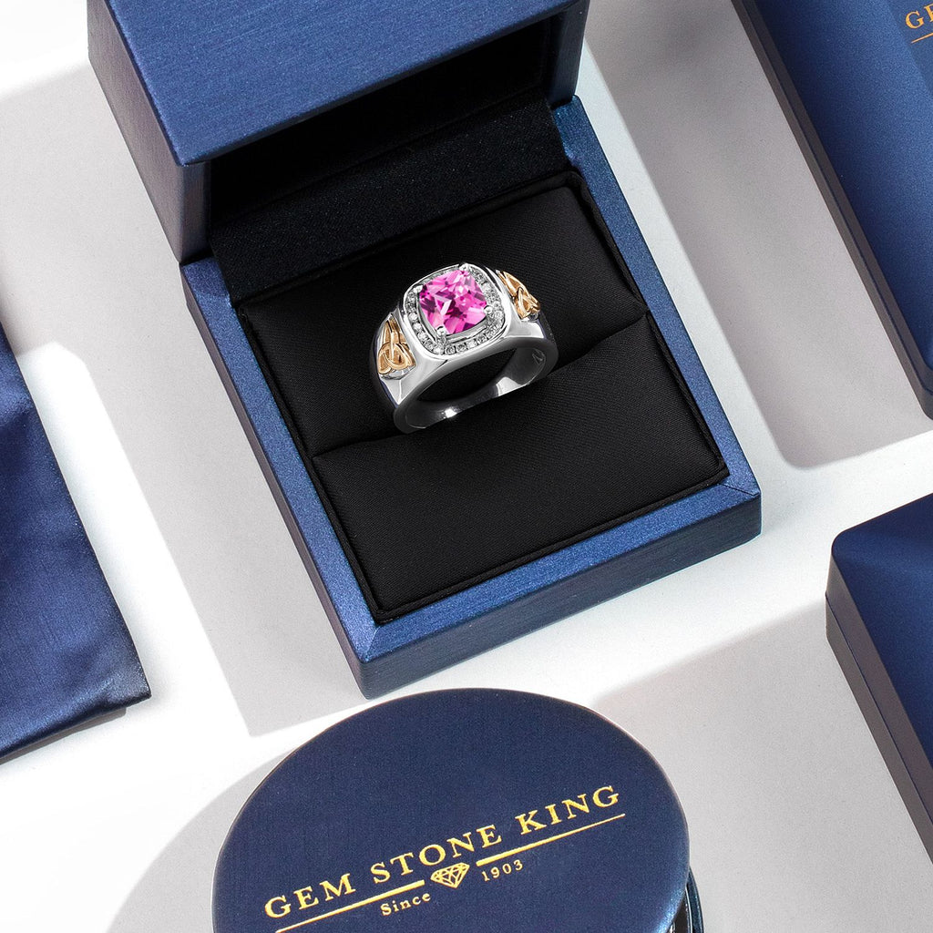 Ring in 925 Sterling Silver and 10K Yellow Gold