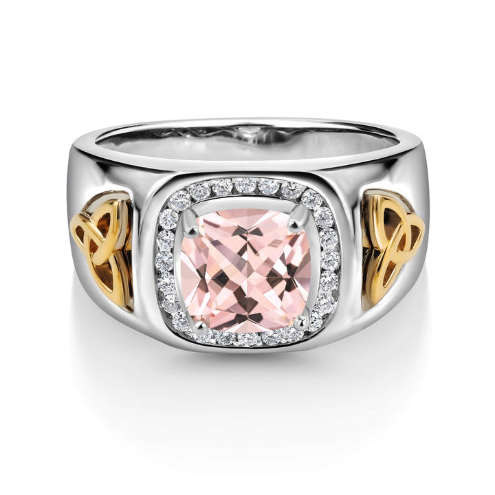 Ring in 925 Sterling Silver and 10K Yellow Gold