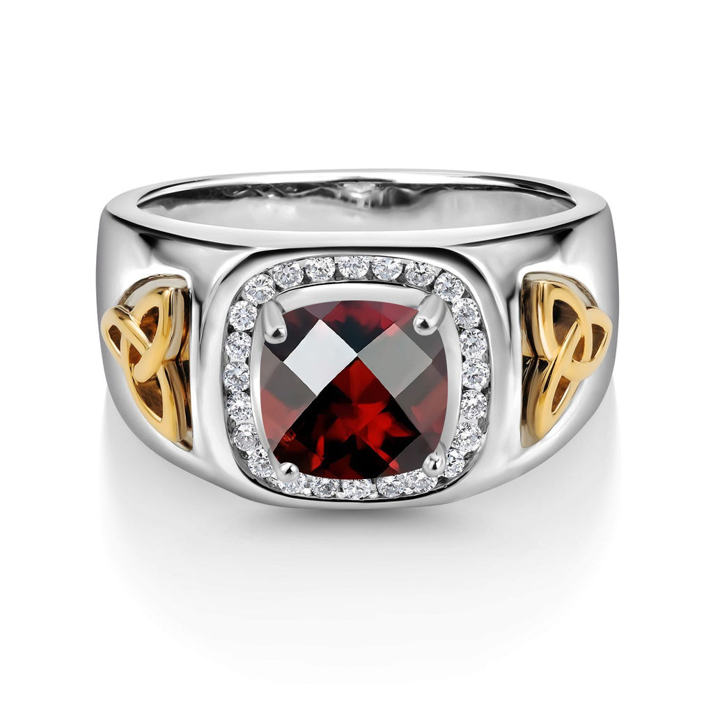 Ring in 925 Sterling Silver and 10K Yellow Gold