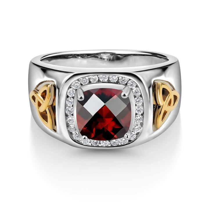 Ring in 925 Sterling Silver and 10K Yellow Gold