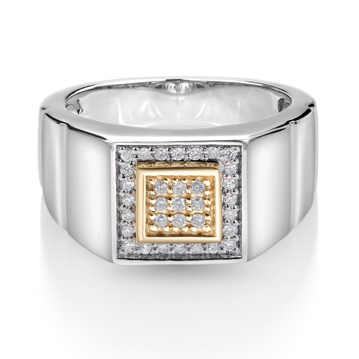 13_Ring in 925 Sterling Silver and 10K Yellow Gold