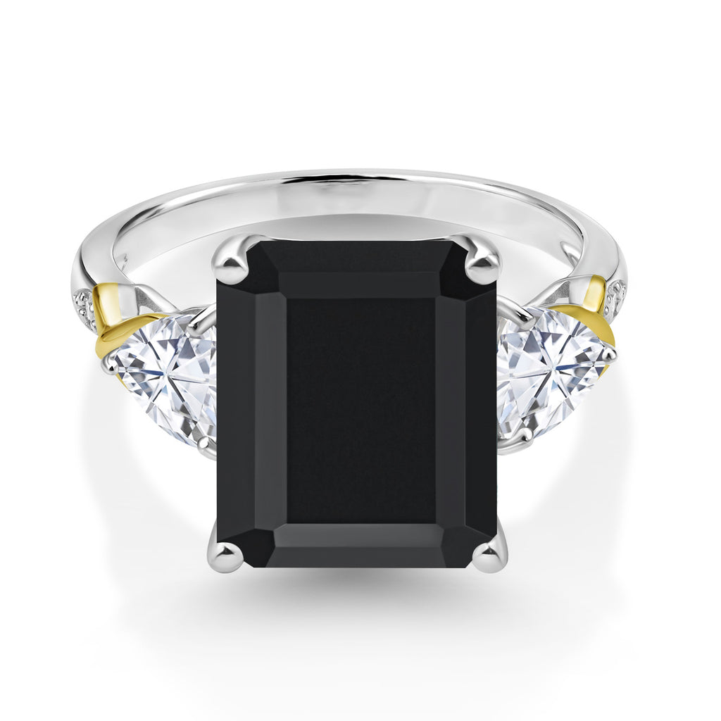 Ring in 925 Sterling Silver and 10K Yellow Gold