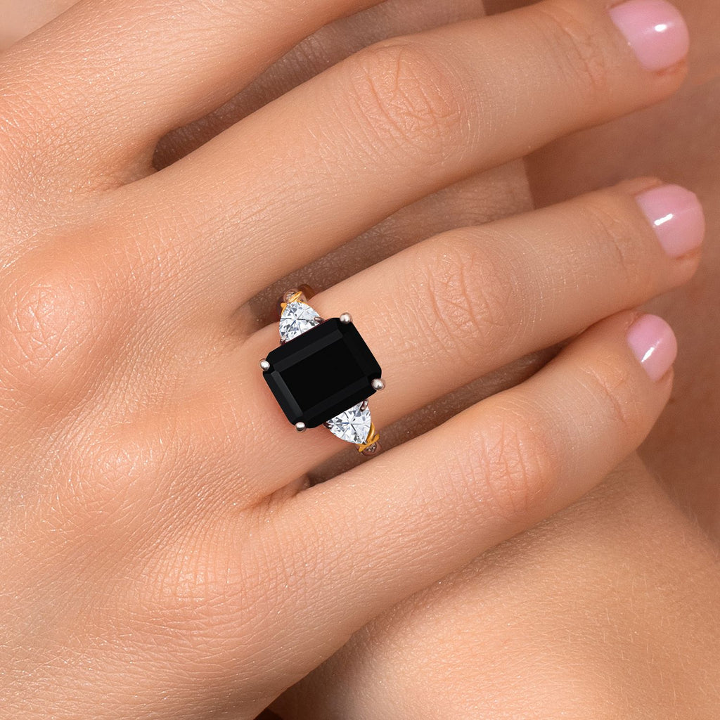Ring in 925 Sterling Silver and 10K Yellow Gold