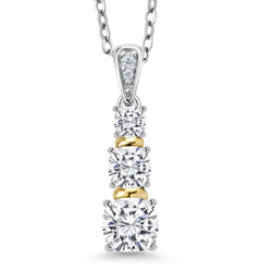 Pendant in 925 Sterling Silver and 10K Yellow Gold