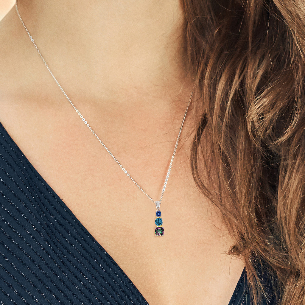 Pendant in 925 Sterling Silver and 10K Yellow Gold
