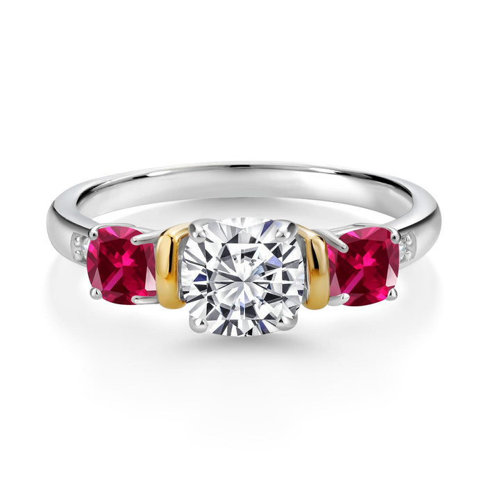 Ring in 925 Sterling Silver and 10K Yellow Gold