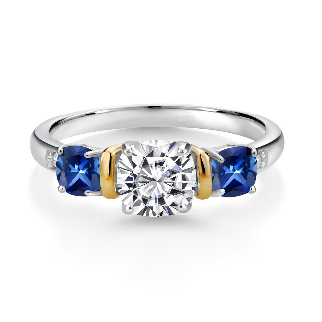 Ring in 925 Sterling Silver and 10K Yellow Gold