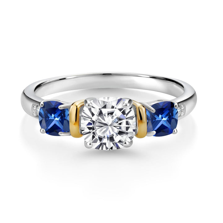 Ring in 925 Sterling Silver and 10K Yellow Gold