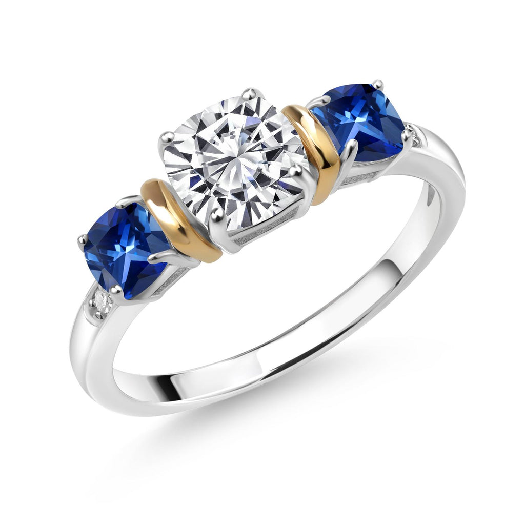 Ring in 925 Sterling Silver and 10K Yellow Gold