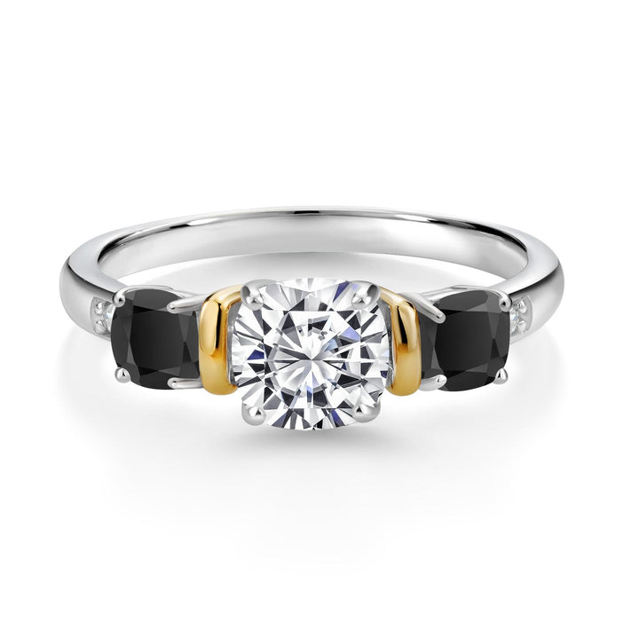 Ring in 925 Sterling Silver and 10K Yellow Gold