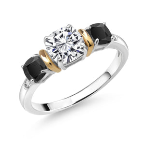 Ring in 925 Sterling Silver and 10K Yellow Gold