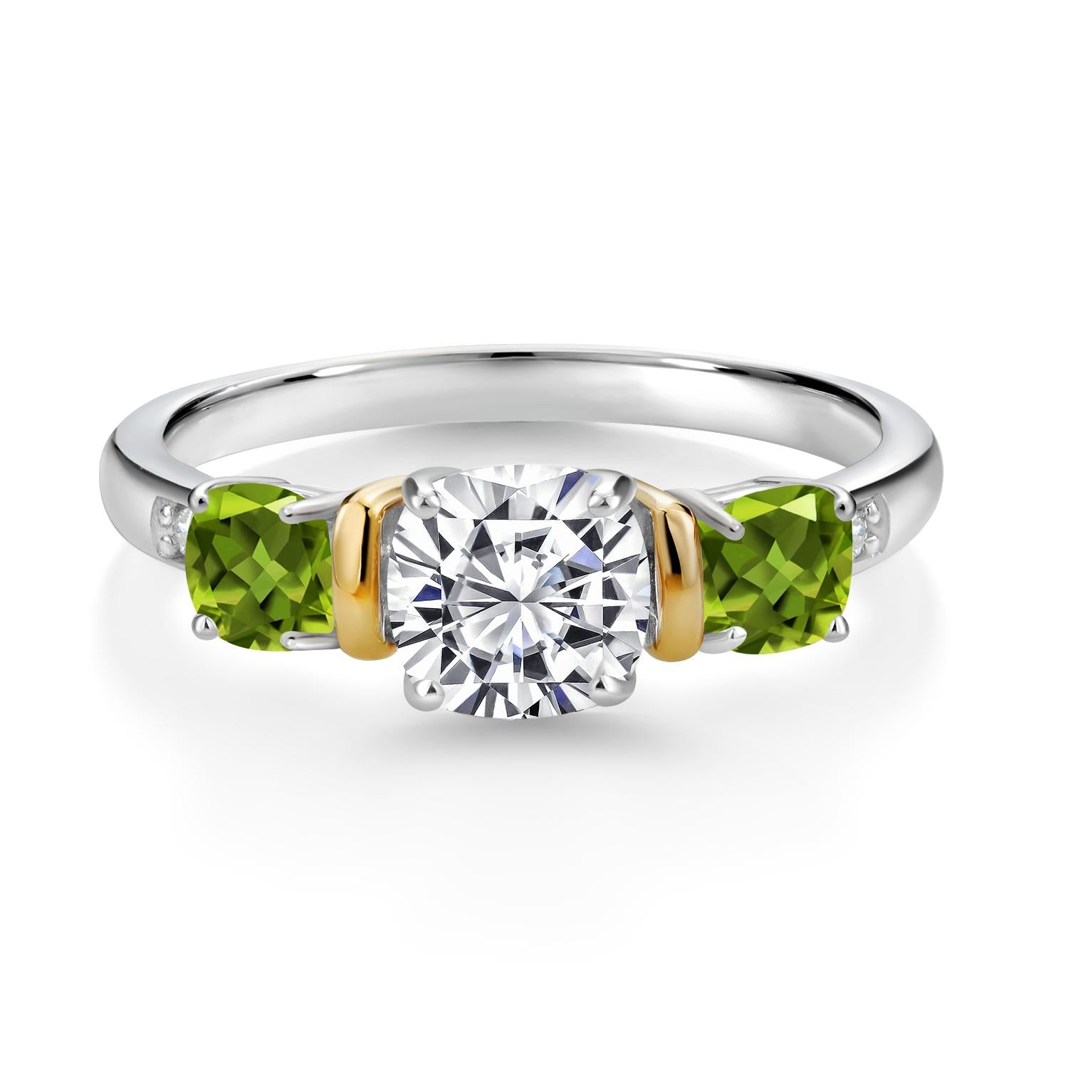 Ring in 925 Sterling Silver and 10K Yellow Gold