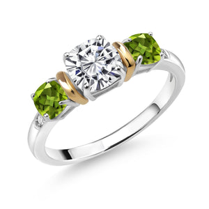 Ring in 925 Sterling Silver and 10K Yellow Gold
