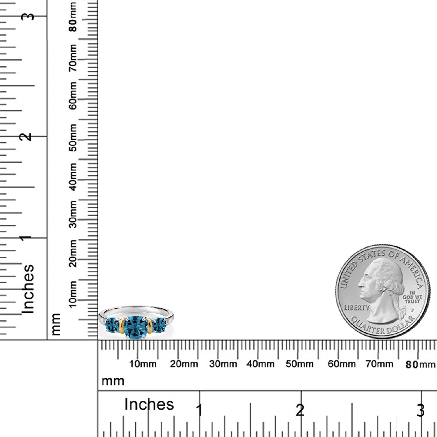 Ring in 925 Sterling Silver and 10K Yellow Gold