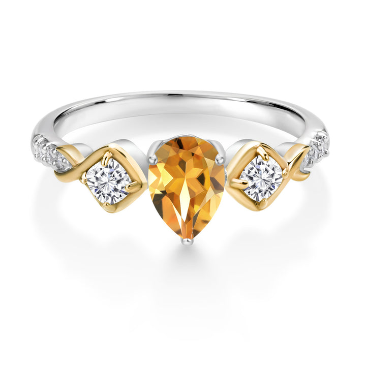 Ring in 925 Sterling Silver and 10K Yellow Gold