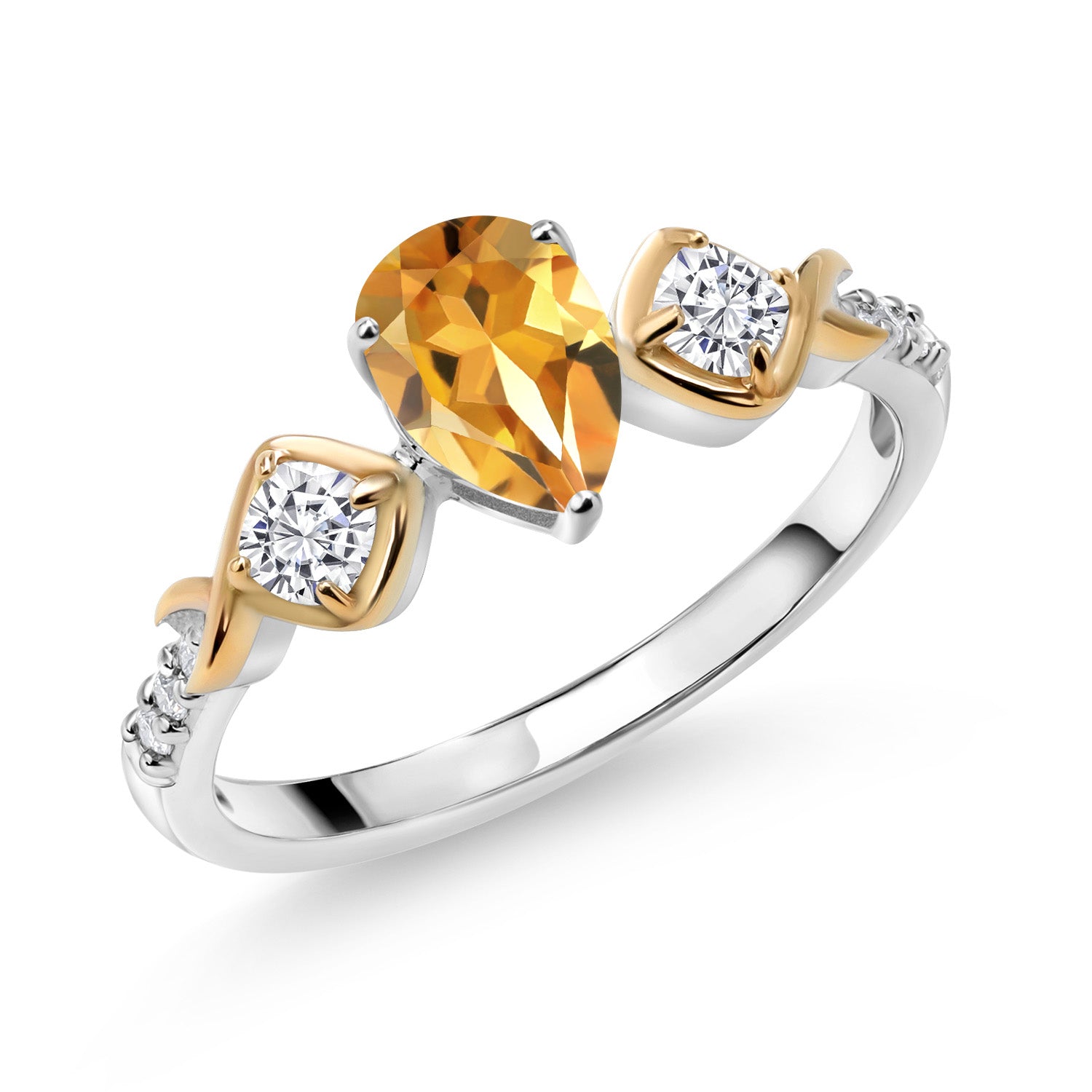 8_Ring in 925 Sterling Silver and 10K Yellow Gold