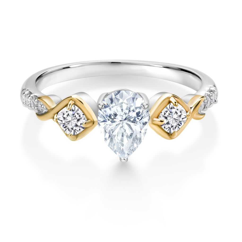 Ring in 925 Sterling Silver and 10K Yellow Gold