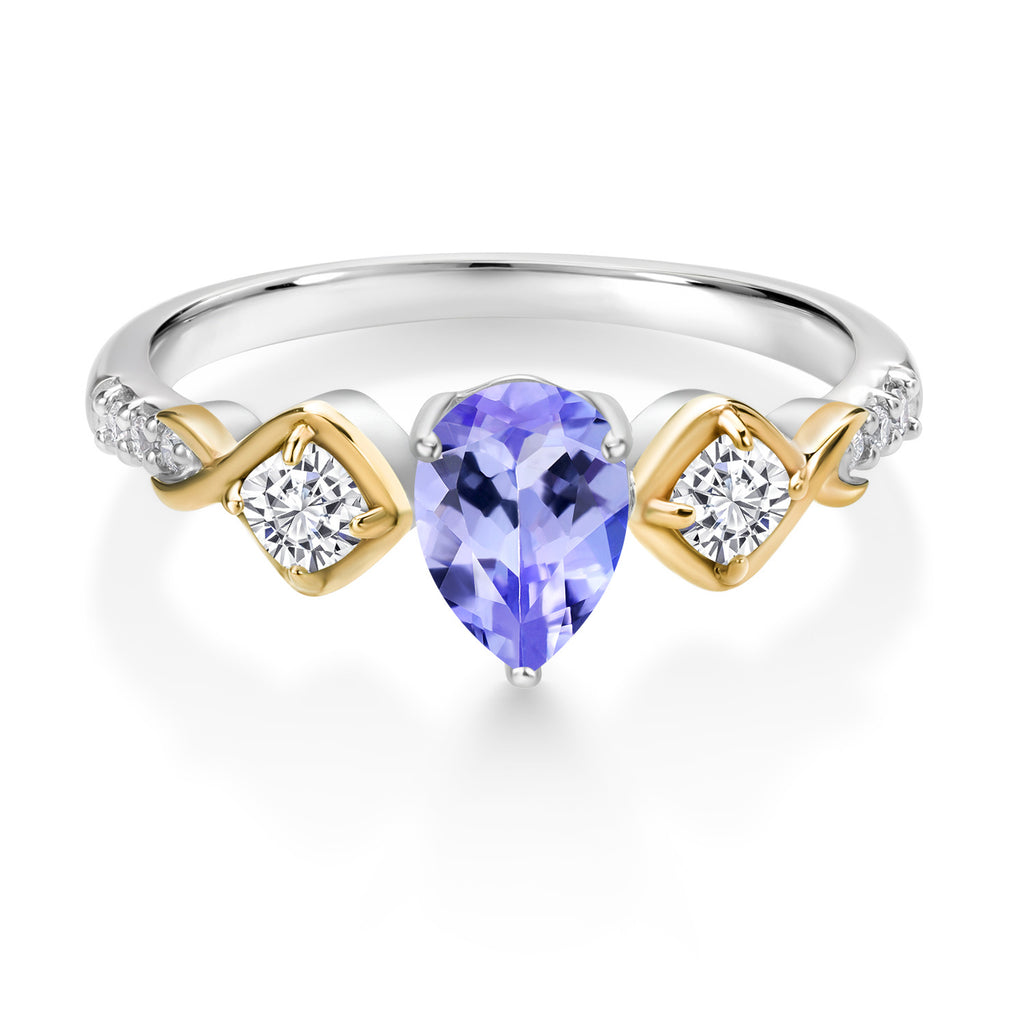 Ring in 925 Sterling Silver and 10K Yellow Gold