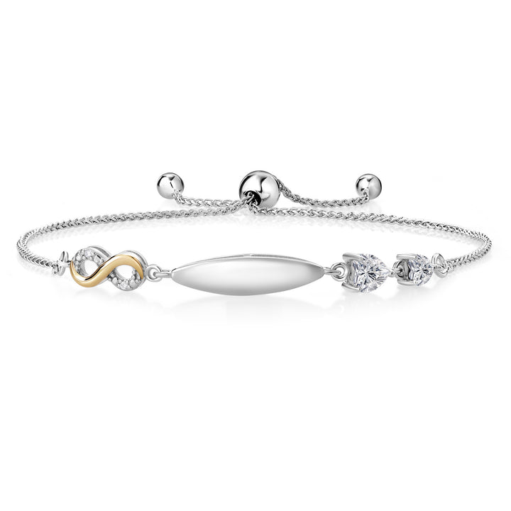 Bracelet in 925 Sterling Silver and 10K Yellow Gold