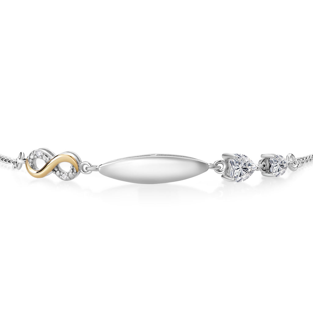 Bracelet in 925 Sterling Silver and 10K Yellow Gold