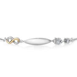 Bracelet in 925 Sterling Silver and 10K Yellow Gold