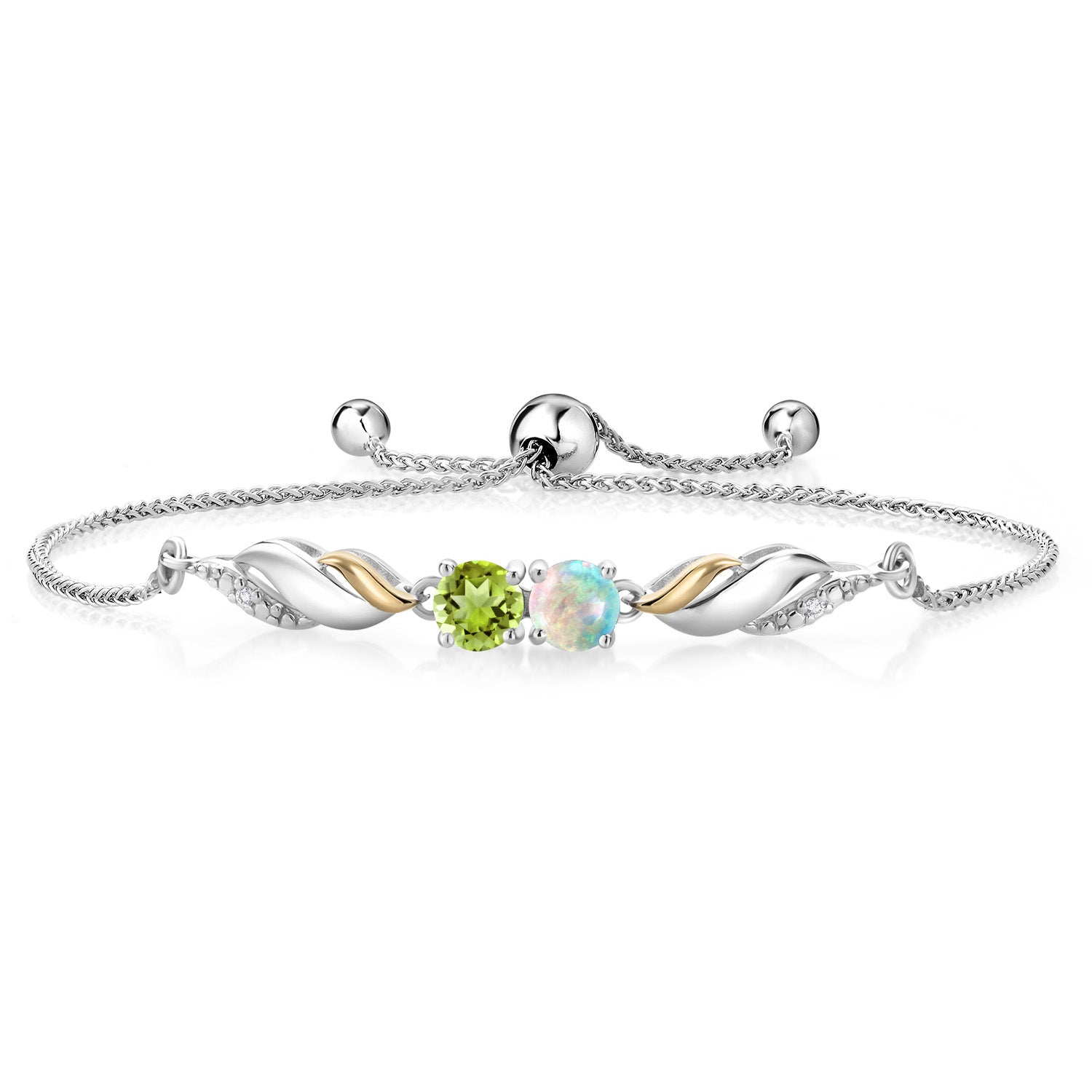 Bracelet in 925 Sterling Silver and 10K Yellow Gold