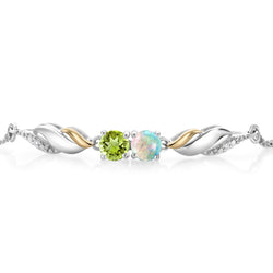 Bracelet in 925 Sterling Silver and 10K Yellow Gold