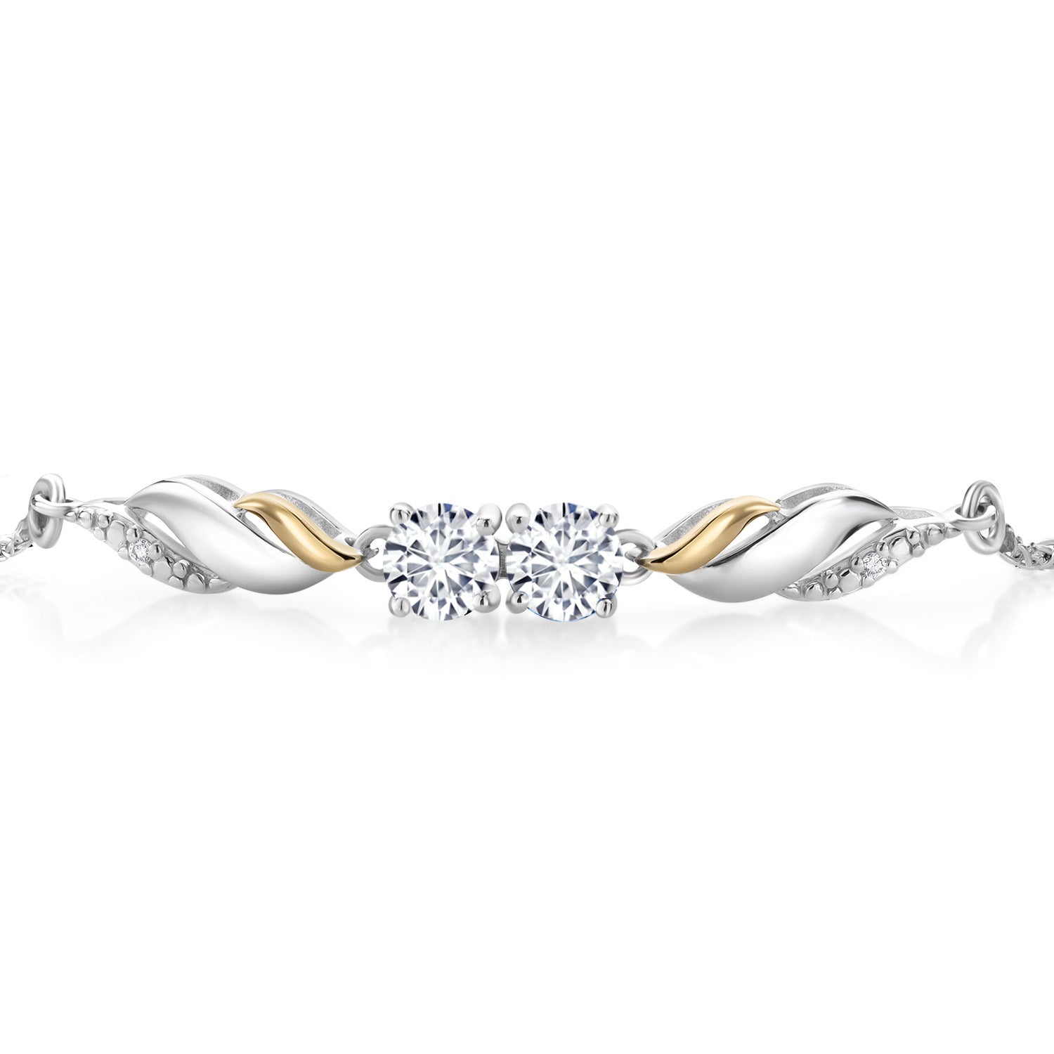 Bracelet in 925 Sterling Silver and 10K Yellow Gold