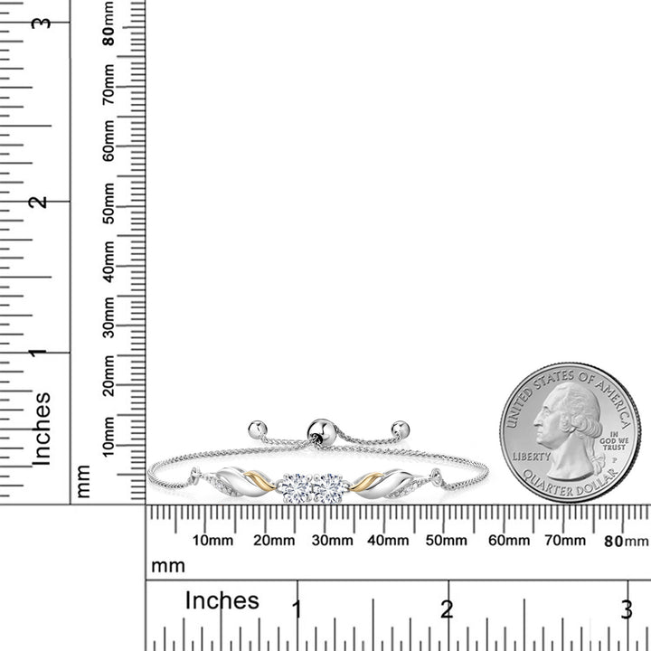 Bracelet in 925 Sterling Silver and 10K Yellow Gold