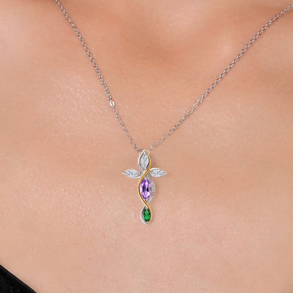 Pendant in 925 Sterling Silver and 10K Yellow Gold